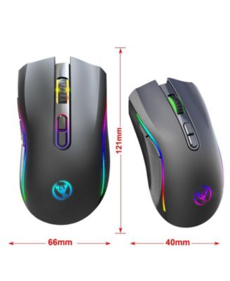 RGB Wireless Gaming Mouse - 6-Speed DPI (Up to 4800), 650mAh Rechargeable, Ergonomic for Gaming/Office, Easy-to-Use for Gamers/Professionals