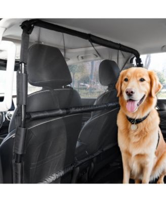 Vehicle Dog Barrier for Front Seats, 50" Wide Mesh Car Divider, Universal Fit for SUVs and Trucks