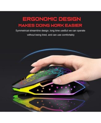 Dual Mode Wireless Gaming Mouse 2.4G and Bluetooth 5.2 RGB Silent 3 Speed DPI