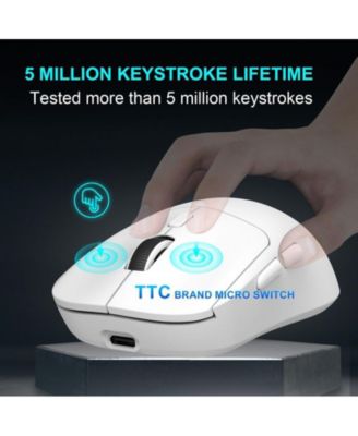 Tri Mode Wireless Gaming Mouse 6400 DPI Lightweight USB C Rechargeable Mouse