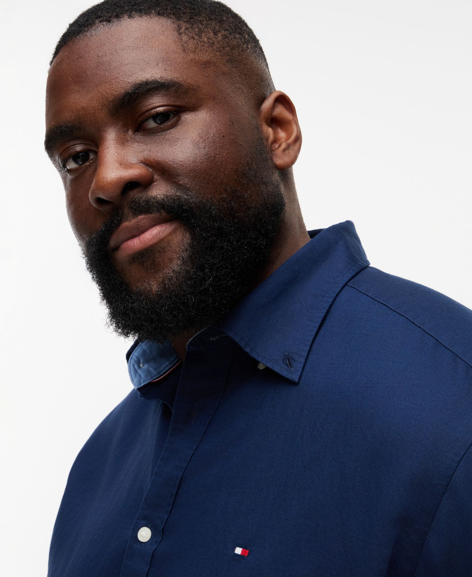 Men's Big & Tall 100% Linen Button-Down Shirt