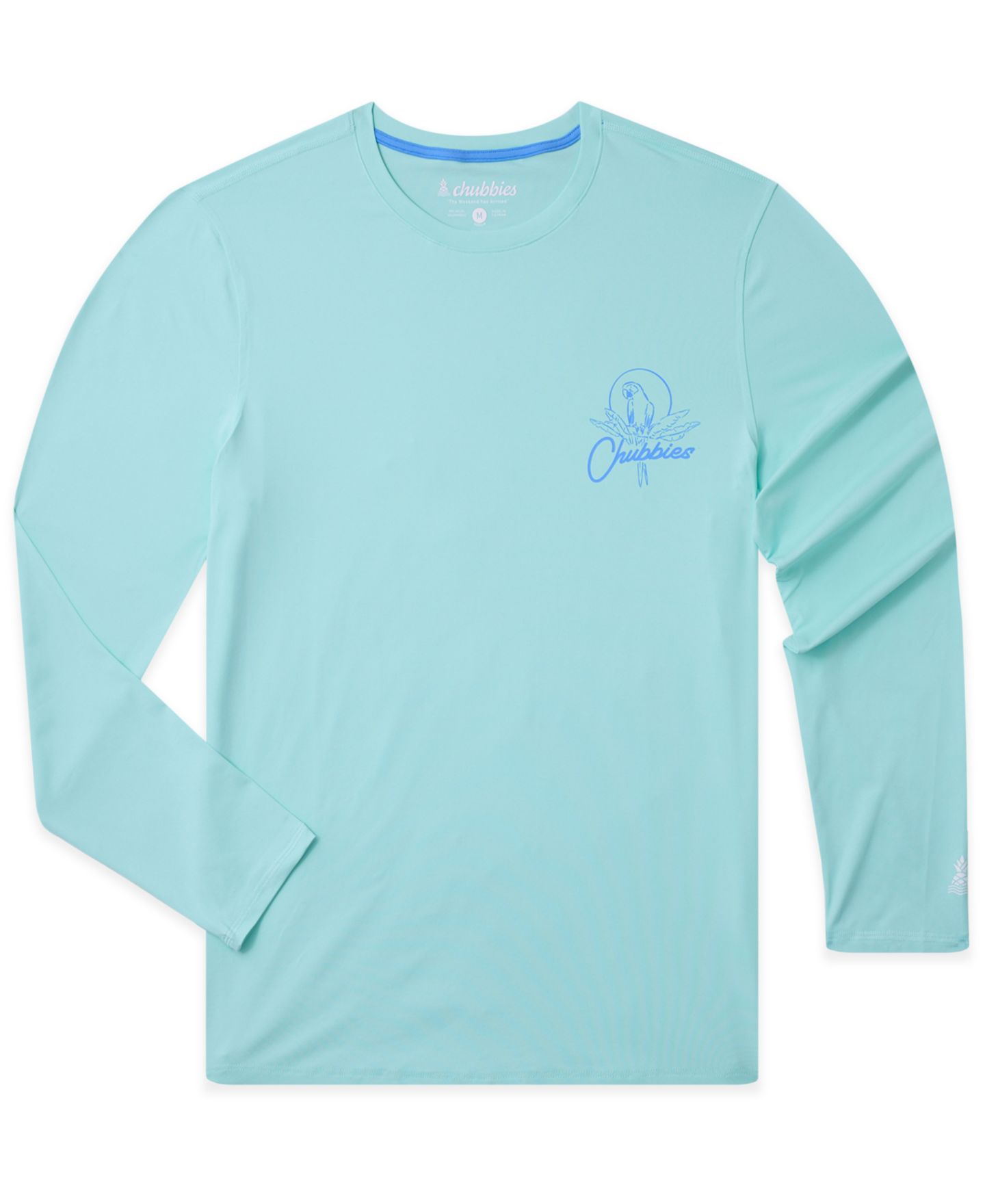 Мужская футболка Chubbies The Weekends Only Sun Crewneck Swim T-Shirt, цвет: Синий — фото 1