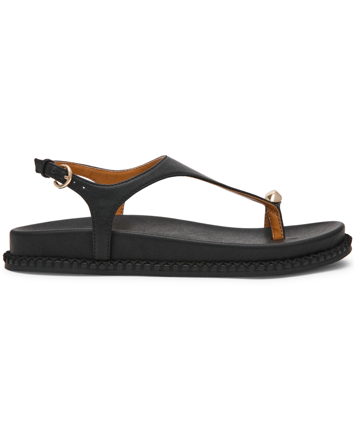 Dv Dolce Vita Women's Pacey Round Toe Ring Footbed Flat Sandals