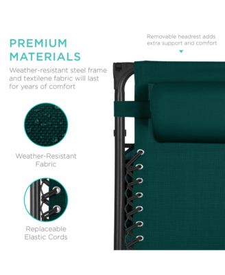 30" Extra Wide Folding Zero Gravity Patio Lounge Chair w/Adjustable Canopy Shade