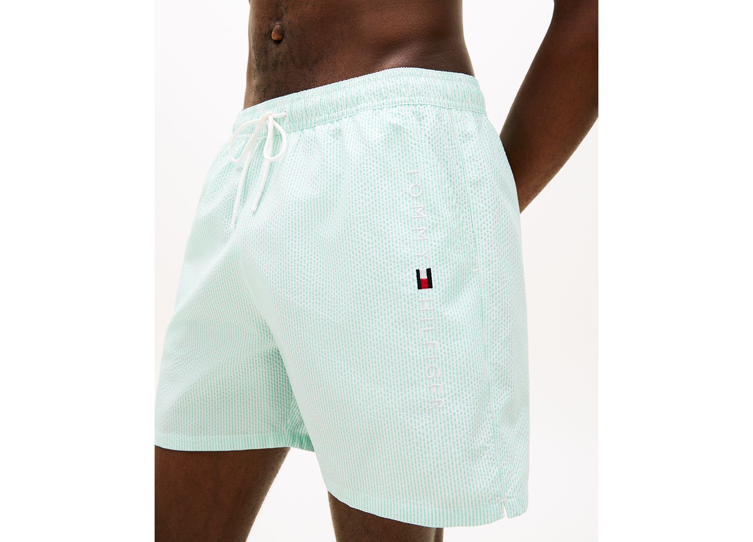 Men's Drawstring Zip Pocket Swim Trunks