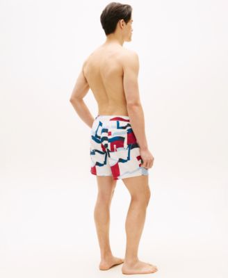 Men's Print Drawstring 5" Swim Trunks