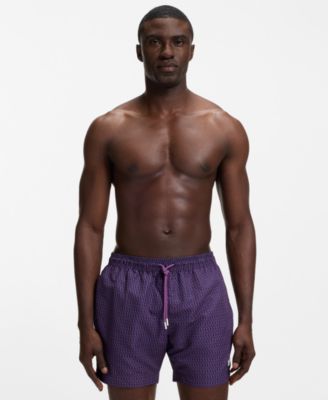 Men's Squiggle Print Swim Trunks