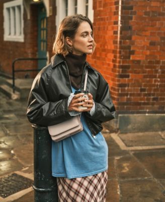 Pocket Street Small Leather Flapover Crossbody Bag