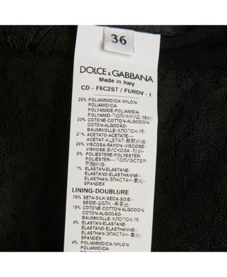 Women's Black Brocade Mesh Floral Lace Mini Dress