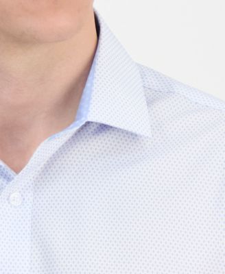 Men's Slim-Fit Performance Four-Way Stretch Short-Sleeve Dress Shirt