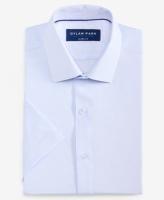 Men's Slim-Fit Performance Four-Way Stretch Short-Sleeve Dress Shirt