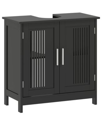 Bathroom Pedestal Under Sink Cabinet with Storage Shelf