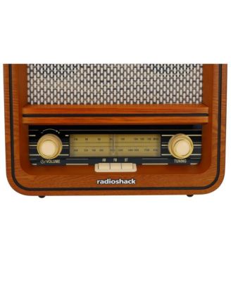 Retro AM/FM Radio, Vintage and Classic Wood Style, Bluetooth, Dual 5W Speakers – 4001796