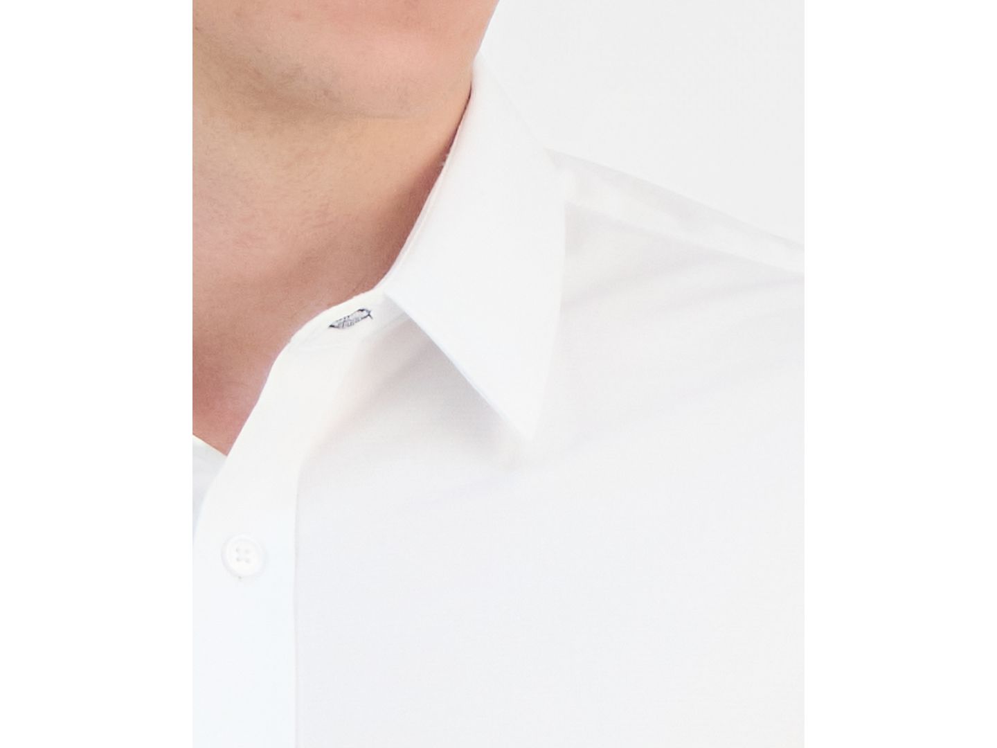 Мужская рубашка Dylan Park Slim-Fit Performance Four-Way Stretch Dress Shirt, цвет: Белый — фото 5