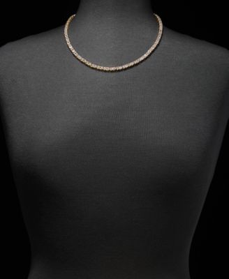 Cubic Zirconia Collar Necklace, 16" + 3" extender