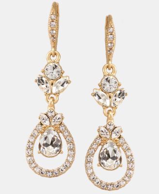 Crystal Orbital Double Drop Earrings