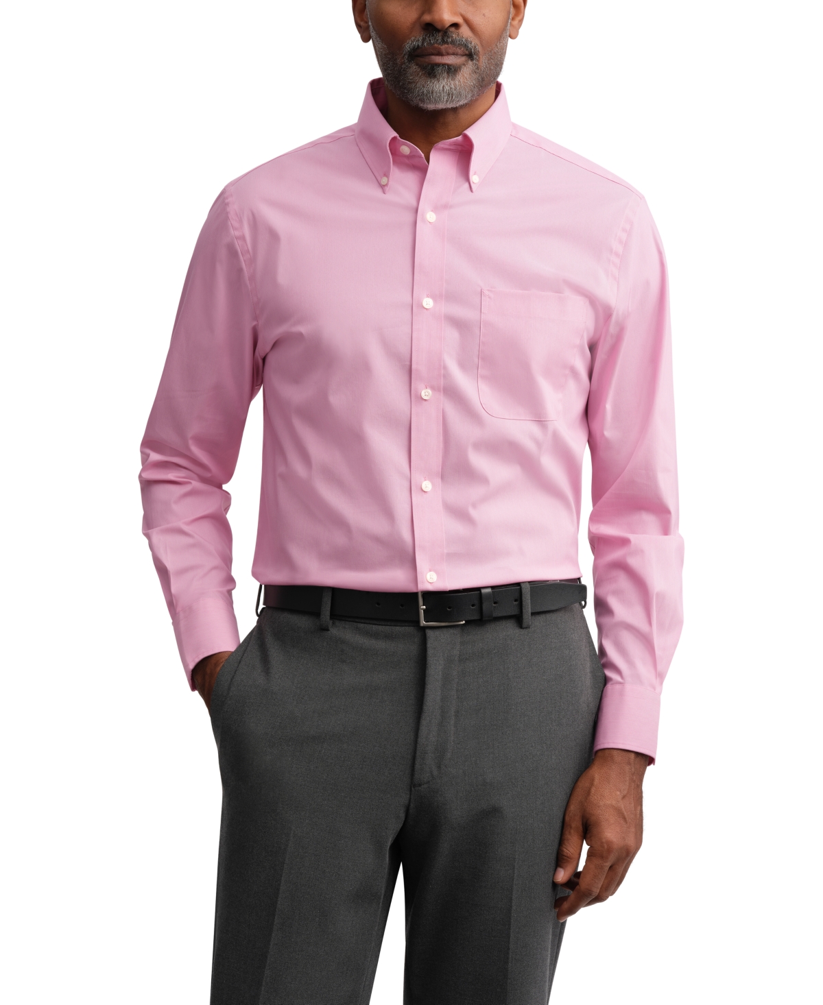 Tommy Hilfiger Men's Regular-Fit Long-Sleeve Dress Shirt - Rose