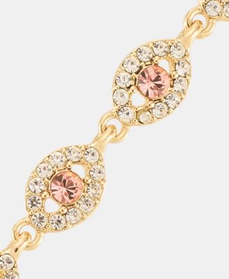 2-Pc. Set Stone & Crystal Link Bracelet & Crystal Stud Earrings