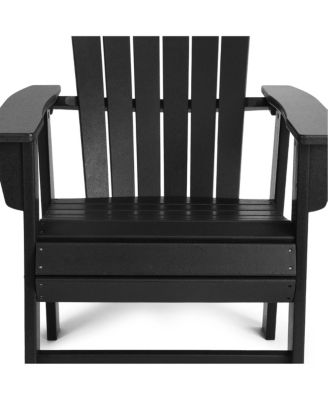 Outdoor Patio Shell-back Adirondack Dining Chair All Weather