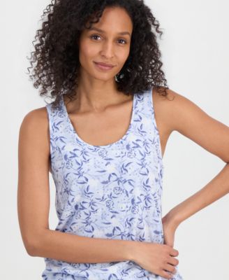 Women's Printed Jersey Tank Sleepshirt