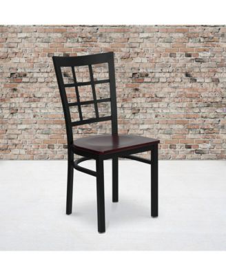 Window Back Metal Restaurant Dining Chair