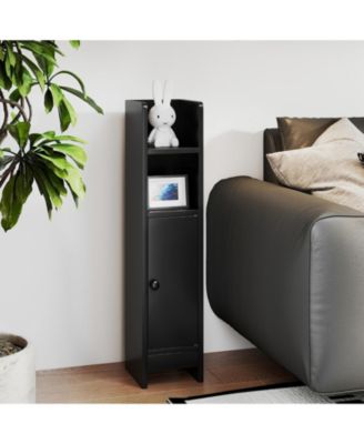 Narrow Bathroom Corner Storage Cabinet with Adjustable Shelf