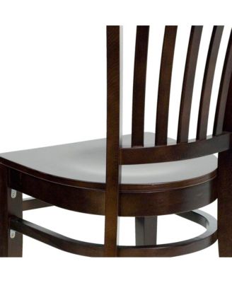 Vertical Slat Back Wooden Restaurant Dining Chair