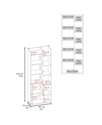 Perry Bookcase in Melamine with Open Storage