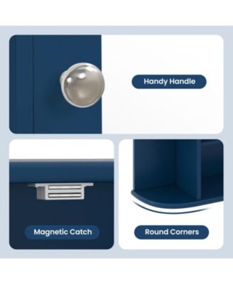 Wall-Mounted Bathroom Mirror Cabinet with Storage Shelves