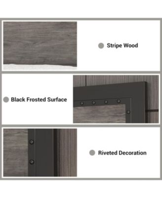 King Bed Frame with Headboard, Industrial Platform, 4 Storage Drawers, Charging Station, Metal Slats, Washed Gray