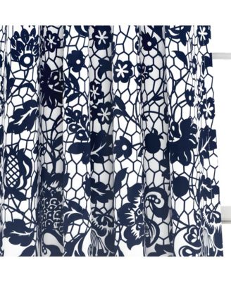 Estate Garden Print Light Filtering Window Curtain Panels Pair 52"W x 95"L Curtains for Living Room - Lace Curtains for Bedroom