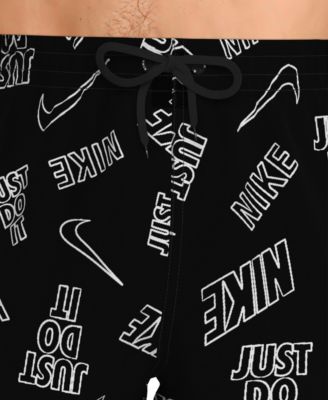 Men's 5" Breaker Multi Logo Print Volley Swim Shorts