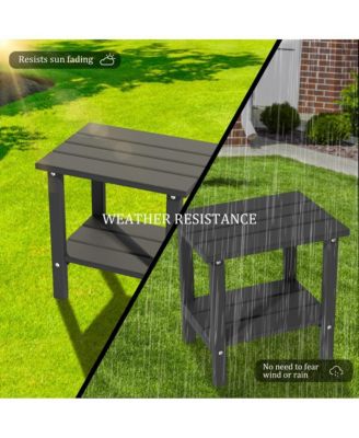 Double Layer Outdoor Side Tables  HDPE  Allweather  Adirondack Table