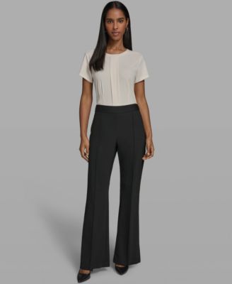 Women's Mid-Rise Wide Leg Pants
