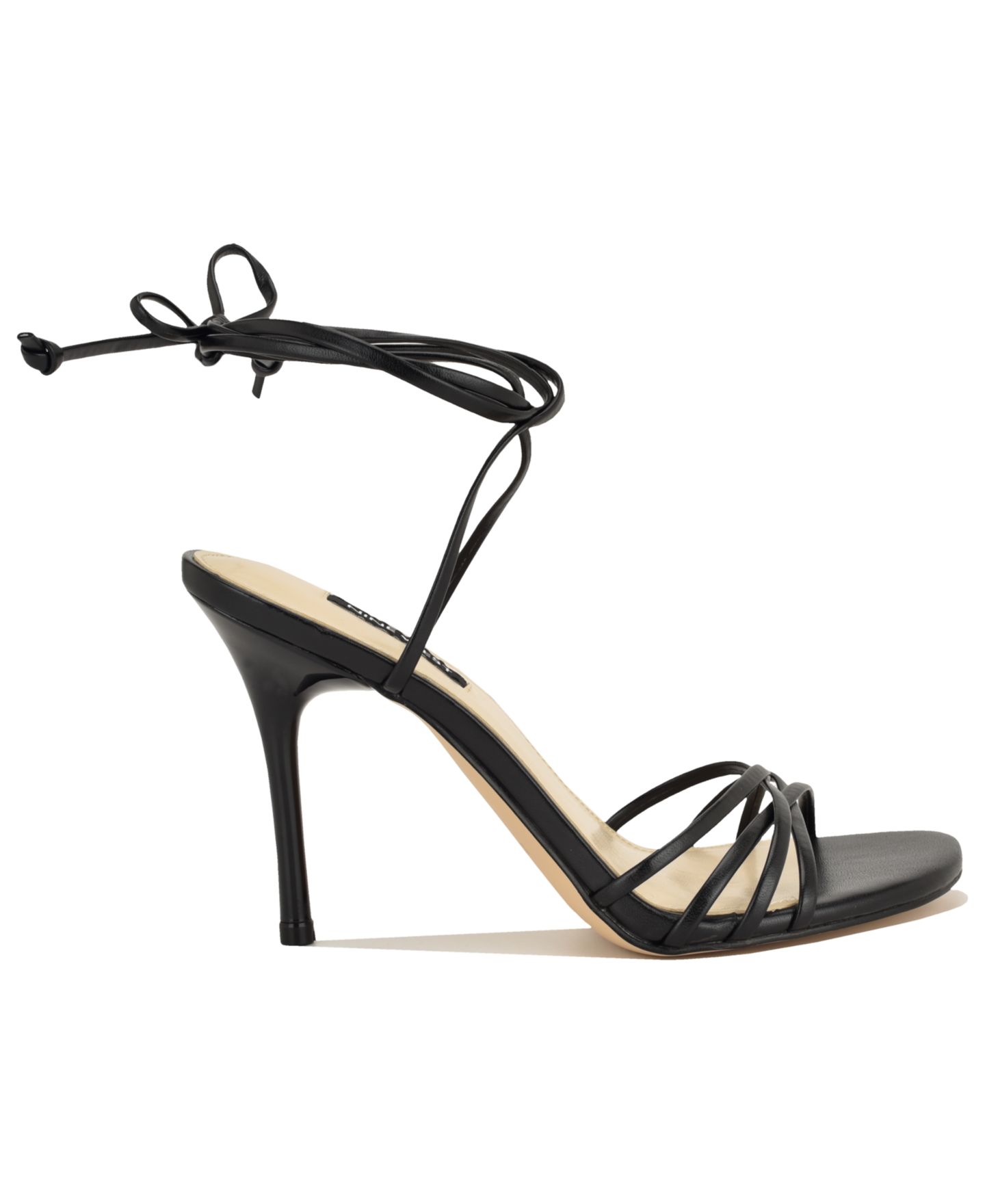 Женские сандалии Nine West Opela Strappy Tie-Up High Stiletto, цвет: Чёрный — фото 2