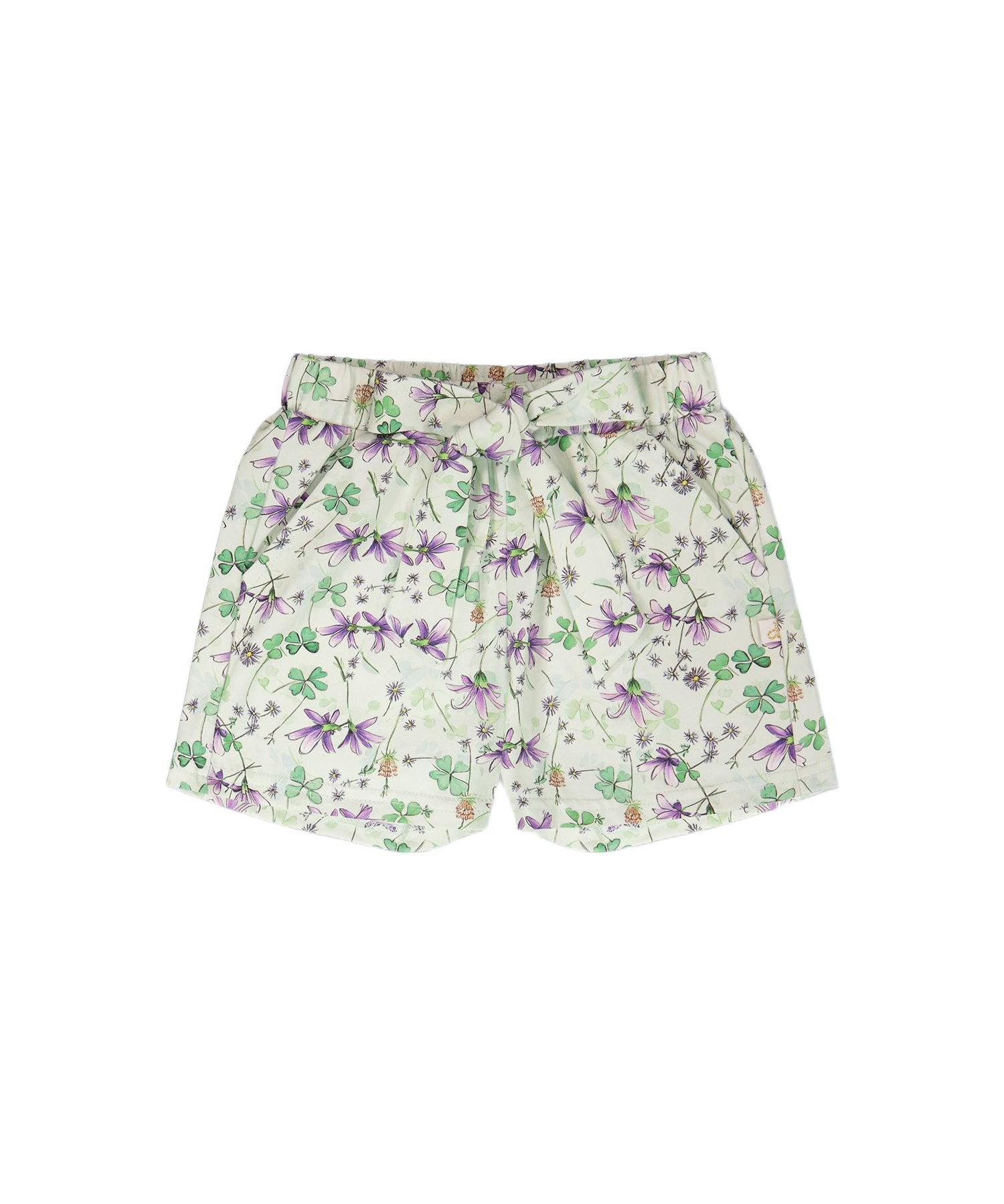 Baby Girl Jersey Shorts Printed Flowers - Baby