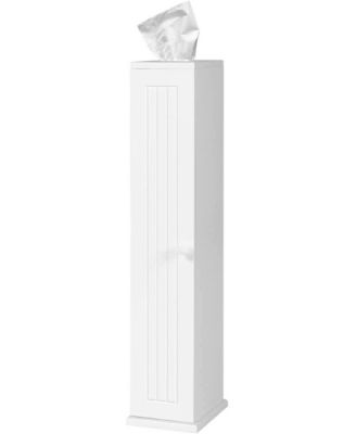 Freestanding Toilet Paper Holder Stand with 4 Shelves and Top Slot