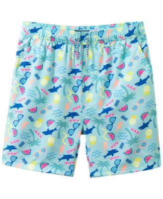 Boys' 2T-5 Comfort-Stretch Lined Swim Trunks