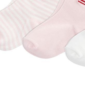 Baby Girls Americana Bear Socks, 3-Pack