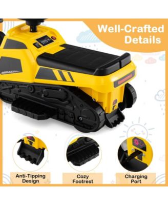 6V Ride on Tractor 3-in-1 Electric Excavator with Adjustable Arms and Music