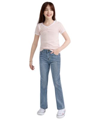Girls' 7-16 Mid-Rise Classic Bootcut Denim Jeans