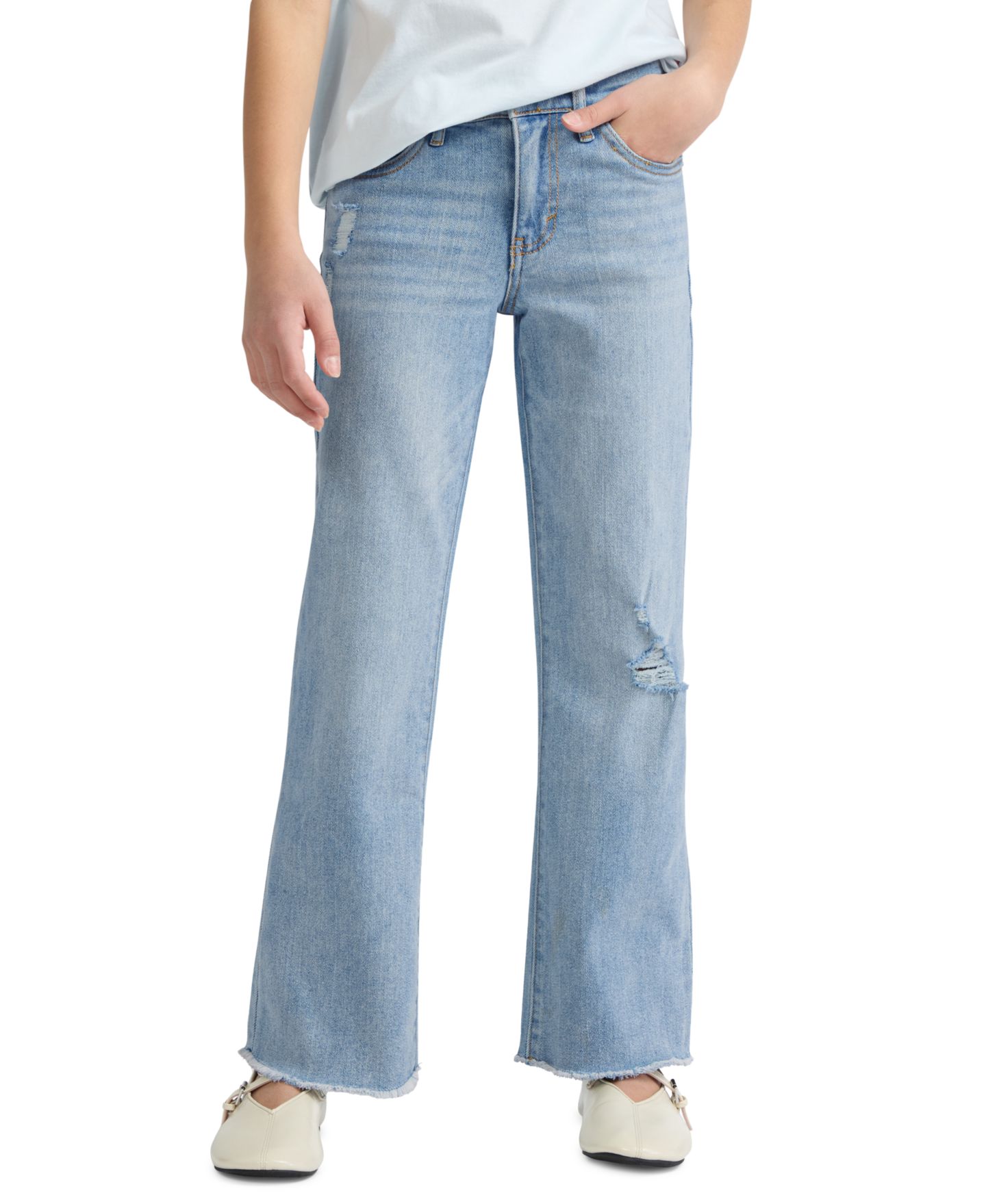 Джинсы Levi's Vintage-Like Mid-Rise Wide Leg Jeans для девочек, цвет: Bauhaus Blues — фото 8