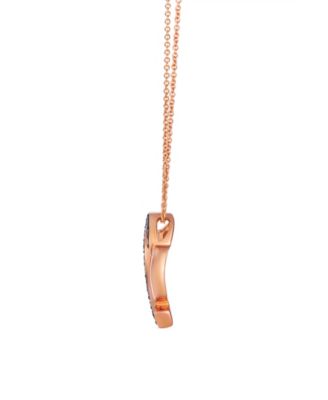 Chocolate Diamond Pendant Necklace (0.42 ct. t.w.) in 14k Strawberry Gold