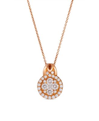 Vanilla Diamond Pendant Necklace (1 ct. t.w.) in 14k Strawberry Gold