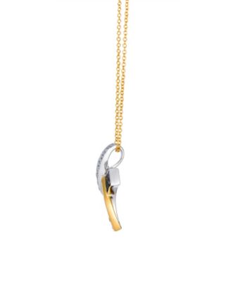 Chocolate & Vanilla Diamond Pendant Necklace (0.42 ct. t.w.) in 14k Two-Tone Gold