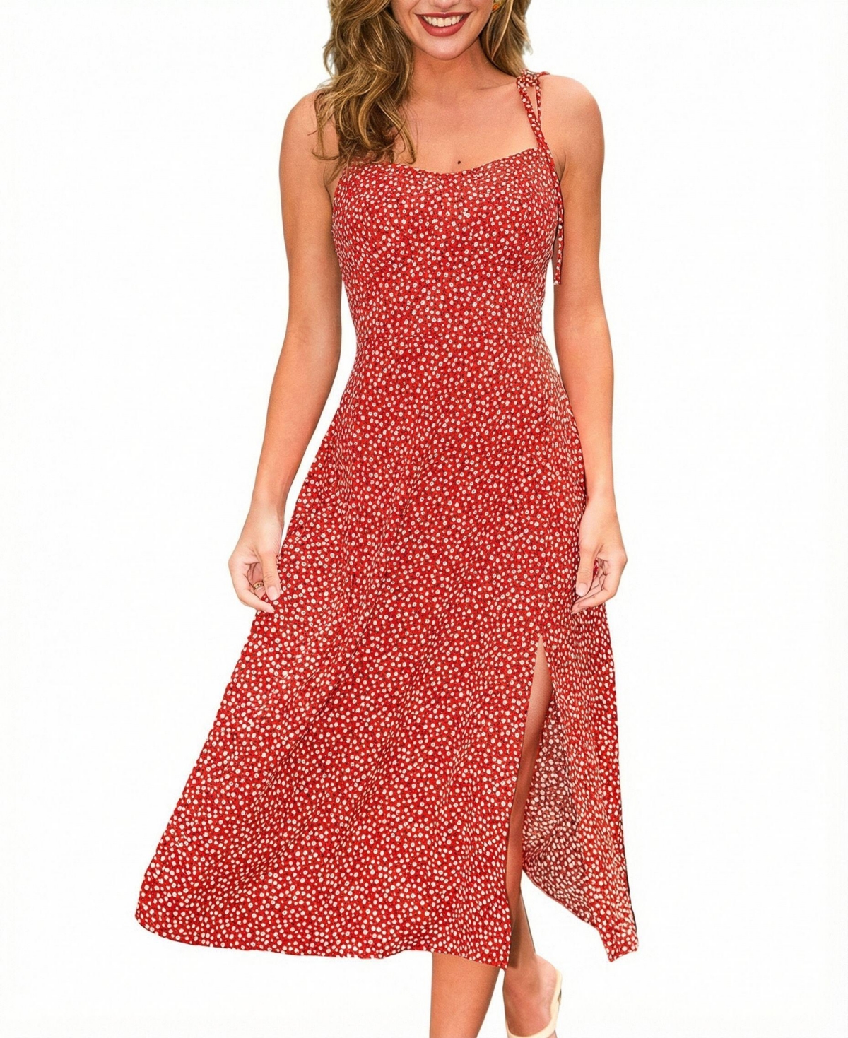 Cupshe Women's Heating Up Polka Dot Midi Beach Dress
