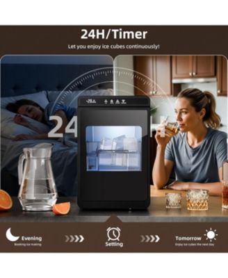 Clear Ice Cube Maker, 3 Ice Cubes in 25 Min, for Whiskey