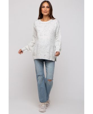 Maternity Speckled Knit Sweater