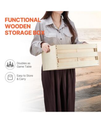 60-Piece Giant Tumbling Timber Set with Storage Crate & Scoreboard