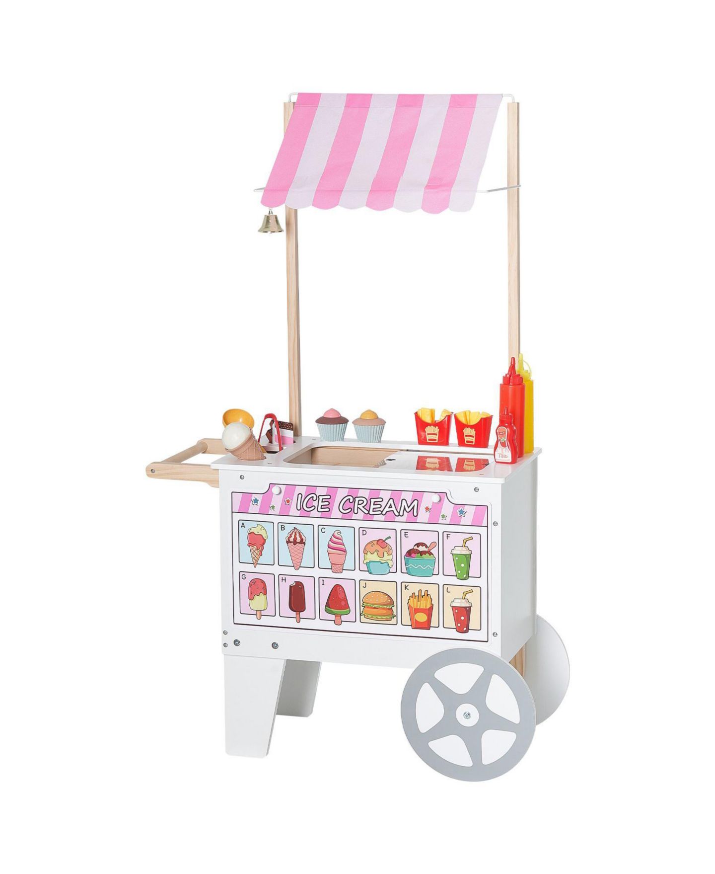Детская игрушка SUGIFT Ice Cream Cart with Flipping Menus, Freezer & Scanner, цвет: Розовый — фото 6